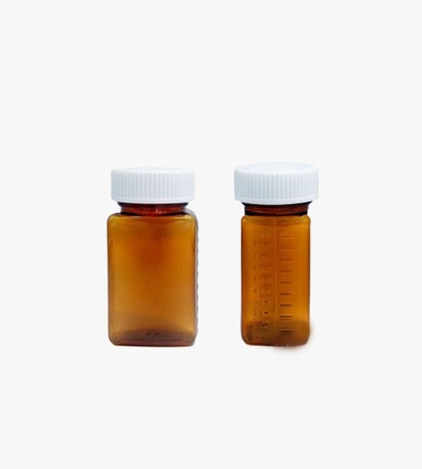 100ml Square Plastic bottle with Cap - 1000Pcs